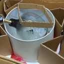 Signature Design by Ashley Danry Industrial Distressed Metal Table Lamp with 3-Way Switch, White & Light Brown