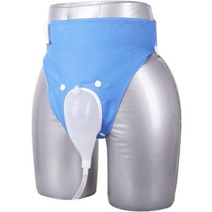 Urine Collection Bag Condom Catheters for Men Reusable Portable Silicone Urinal with 2 Urine Catheter Bags (Elderly Men-Blue)