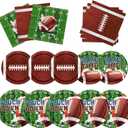 Football Party Decorations Tableware,150pcs Football Paper Plates and Napkins Disposable Touchdown Plates and Football Napkins for Gameday Tailgate Party Football Themed Party Decorations,Serve 50