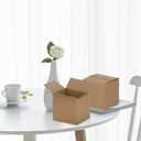 4x4x4 inches Shipping Boxes 50 Pack, Kraft Corrugated Small Cardboard Boxes for Mailing Packing, Brown