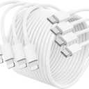 4Pack USB C to Lightning Cable 6FT, Fast Charging Cord for iPhone 14, Replacement for Apple Original Charger Cable for iPhone 14 13 12 11 Pro 11 XS MAX XR 8 7 6s Plus (White)