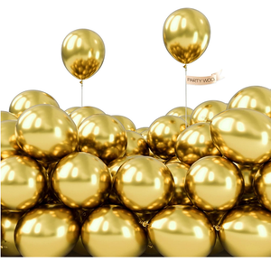 PartyWoo Metallic Gold Balloons Chrome Gold Color 