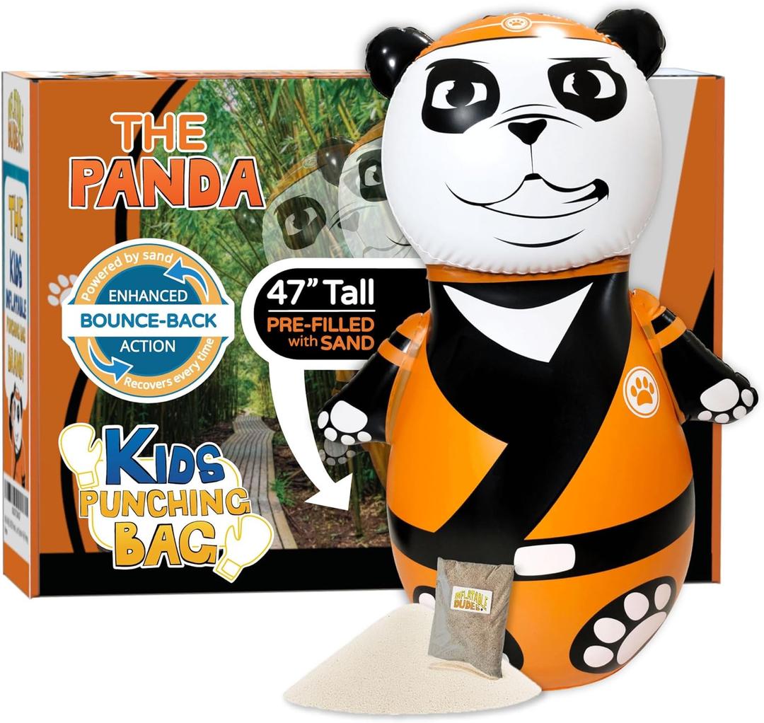 INFLATABLE DUDES Animal -Kids Punching Bag | Already Filled with Sand| Bop Bag | Premium Inflatable Toy | Punching Bag for Kids | Enhanced Bounce-Back Action! | Indoor Outdoor - Party Games