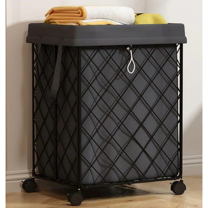 Brand: BKNROIHB
Multifunctional Laundry Basket with Wheels, Rolling Hamper, Detachable Lining, Metal Frame - Ideal for Bedrooms, Bathrooms, Laundry Rooms(Balck+Black)