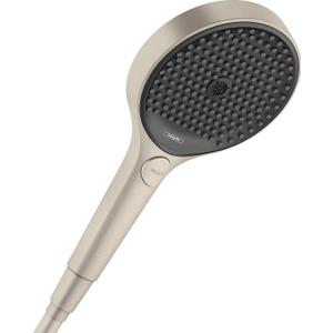 hansgrohe Rainfinity 5-inch Modern Handheld Shower Head 3-Spray PowderRain, Intense PowderRain, MonoRain in Brushed Nickel, 26864821