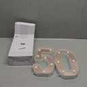 Treela 8.7'' Birthday Decorative LED Light up Numbers, Glitter Marquee Number Sign for Night Birthday Party Decorations Anniversary Bar LED Sign Backdrop Wall Table Centerpieces(50th,Rose Gold)