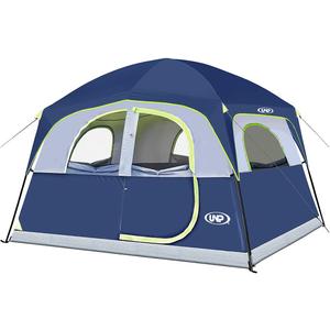 UNP Tents 6 Person Waterproof Windproof Easy Setup,Double Layer Family Camping Tent with 1 Mesh Door & 5 Large Mesh Windows -10'X9'X78in(H)