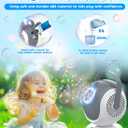 Joyfuture Bubble Machine - Automatic Bubbles Blower for Kids, Toddlers - 360 Rotation & 75 Adjustment, Bubble Toys with LED Light - Gifts for Boys, Girls, Halloween, Outdoor, Birthday, Party