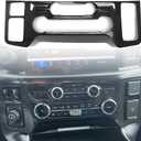 Jogon Dry Carbon Fiber Air Conditioning Control Panel Cover Trim for Ford F150 Raptor Limited Tremor Platinum Lariat XLT PowerBoost Hybrid 2021 2022 2023, Center Console Audio Volume Frame (Glossy Carbon)