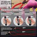 Battle Rope Battle Ropes for Exercise Workout Rope Exercise Rope Battle Ropes for Home Gym Heavy Ropes for Exercise Training Ropes for Working Out Weighted Workout Rope Exercise Workout Equipment