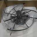 TOCHIC Modern Black Crystal Chandelier for Dining Room, 24" 7-Light Farmhouse Ceiling Light Fixture with Spiral Design, Pendant Light Fixtures for Living Room, Entryway, Foyer, Kitchen Island (23.8")