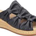 Easy Street Women's Bertina Wedge Sandal, Navy, 10