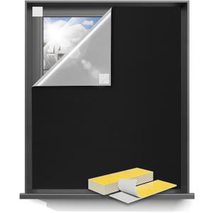 Sumobaby 50"x59" Portable Blackout Curtains, Blinds for Windows with Hook & Loop Tapes, 100% Blackout Window Shades, Curtains Easy to Cut Fit for Bedroom, Baby Room and TV Room (Black)