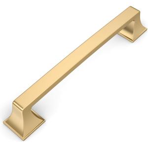 Amerdeco 10 Pack Champagne Bronze Cabinet Pulls - 5 Inch(128mm) Hole Center Cabinet Hardware for Bathroom & Dresser