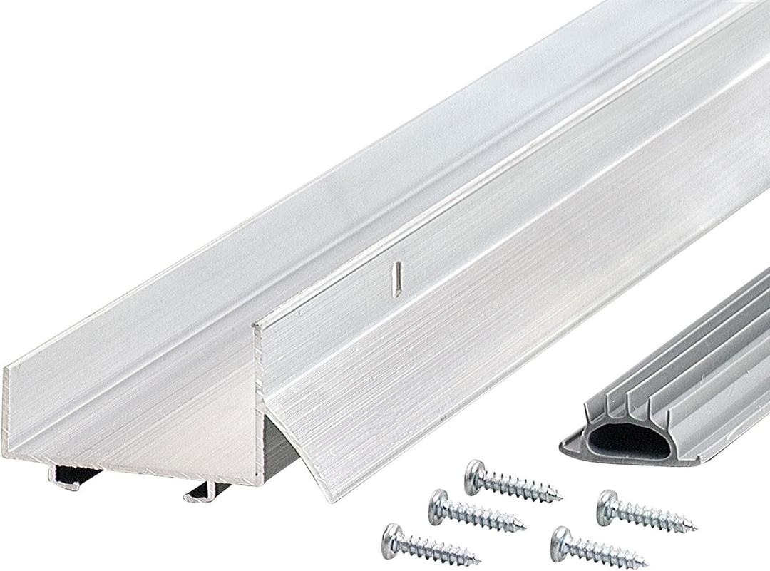 M-D Building Products 80622 36 in. Silver Aluminum U-Shape Commercial Screw-on Under Door Seal