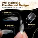 UNA GELLA Oval Fake Nails Pre-shape 504pcs Almond Gel Nail Tips Round Almond Press on Nails for Full Cover Acrylic Round Oval Full Nails False Nails 12 Sizes False Soft Gel Tips