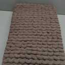 DEXI Bathroom Rugs 17x30, Non Slip Washable Bath Mat, Luxury Chenille Super Absorbent Ultra Thick Bathmats for Shower Floor, Plush Fluffy Shaggy Carpet for Tub, Brown (1'5"x2'6" (Rectangular))