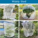 2 x Fruit Tree Netting, 10x10FT Large Garden Netting with Drawstring and Zipper Plant Cover Net Bag Row Cover Barrier Protection Net for Bird, Garden Mesh for Tree Flower Fruit (1 Pack)