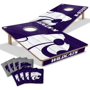 YouTheFan NCAA 2 x 3 Wood Cornhole Game with Logo Bags (Kansas State Wildcats)