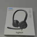 Logitech H390 Wired Headphones with Mic, USB-A Headset with Microphone for PC, Noise Cancelling Microphone for Video Meetings, Music, Gaming - Black