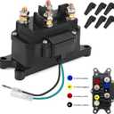 KanSmart Winch Solenoid Relay Contactor 12V 250A Winch Relay Thumb Truck for ATV UTV Boat 4x4 Vehicles 3000-5000lbs Winch with 6 Protecting Caps - Replacement 63070 62135 74900 2875714 70715