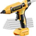 100W Cordless Hot Glue Gun Compatible with DeWalt 20V Battery (Tool Only), Upgraded Digital Temperature Adjustable Cordless Glue Gun with 10 PCS 0.43" Glue Sticks