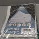 12 Mil Heavy Duty White Tarps 5' X 7', Extra Thick,Durable,Waterproof, UV Resistant, Weatherproof Poly Tarp,with Metal Grommets and Reinforced Edge (Finished Size)-by Raindeway