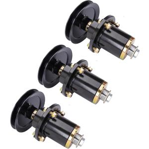 (3 Pack) Fit for Ba d Boy 037-6015-00 037-6015-50 Spindle Assembly with 033-6004-00 Pulley Compatible with Bad Boy CZT ZT Elite Maverick 60 Inch Deck Mower