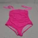 SUUKSESS Women Sexy Tummy Control One Piece Swimsuit Halter Retro Bathing Suit XL