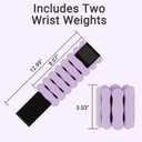 Ankle and Wrist Weights for Women & Men, Adjustable Arm & Leg Weights Set of 2 (1 lb/2 lb Each) Soft Silicone Weighted Bands Weighted Bracelet for Pilates Yoga Dance Walking Running Swimming Water Pool Home Gym Fitness Workout Jogging Gymnastics Aerobics Weight Loss
