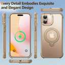 O3 Mag-Stand Designed for iPhone 17 Case with 360 Spin Stand, [Compatible with MagSafe][Super Skin Feeling] Translucent Matte Magnetic Slim Phone Case 6.3 inch, Desert Gold