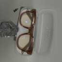 Madison Avenue Blue Light Blocking Glasses Oversized Fashion Blue Light Glasses for Women Anti Eyestrain & UV Protection Computer Eyeglasses (Milk Grey Brown)