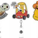 Cute Turtle Goose Cowboy Badge Holder, Funny Retractable Lanyard ID Card Badge Reel Alligator Clip, Nurse Nursing Teacher Student Doctor RN LPN CNA MA Worker Badge Accessories Gift (Lovely)