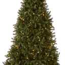 National Tree Company 6.5 ft Pre-Lit Dunhill Fir Artificial Christmas Tree, 600 LED Lights, 1,838 Tips, PowerConnect, Foot Pedal, 10 Light Functions, Includes Stand, Green