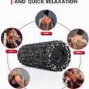 FITINDEX Vibrating Foam Roller for Muscle Deep Tissue, Back Pain Relief, Leg Foot Neck Massager, Exercise, Pilates, Muscle Recovery, Physical Therapy, 4-Speed, Rechargeable, Black