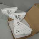 Sotfamily Plastic Shower Caddy Corner (for 90 Only), 4 Pack Adhesive Corner Shower Shelves for Bathroom Organizers and Storage, White