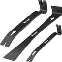Titan 17121 3-Piece Flat Pry Bar set, 5.5", 7.5" & 9.5"Utility Claw Bars with Nail Puller, Forged Steel Wonder Bar