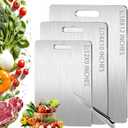 Titanium Cutting Board,100% Pure Titanium Cutting Boards for Kitchen, 2025 New Double Sided Food-Grade Chopping Board for Cutting Meat Vegetable Fruit (12"L x 9"W)