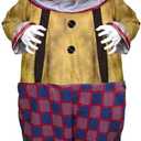 Haunted Hill Farm Motion-Activated Startling Arms Clown by Tekky, Talking Scare Prop Halloween Animatronic for Indoor or Covered Outdoor Creepy Halloween Decorations, Plug-in or Battery Operated
