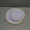 Goodluck 15 Pieces Gold Disposable Plates