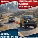 Tow Strap with Hooks 2 Inch x 20 Foot - 15,216 lbs Breaking Strength Emergency Heavy Duty Capacity Tow Rope Forged Steel Hooks for Car Truck Jeep ATV SUV, Roadside Recovery (Red, 2" x 20')