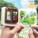 Tobios Watercolor Kit, Tobios Mini Watercolor Paint Set, 12 Color Mini Watercolor Travel Set, Pocket Artist Watercolour Travel Sets, 8 Grids Portable Paint Palette