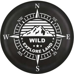 Explore Land 30-33 inch Spare Tire Cover Fit Trailer, RV, SUV, Truck, Tough Tire Wheel Soft Cover, Compass