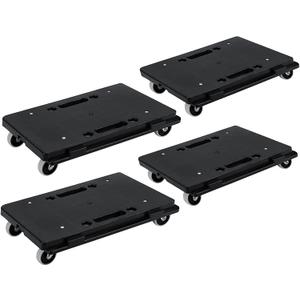 Furniture Dolly, 4 Pack Furniture Movers with Wheels, 500 Lbs Capacity, Moving Dolly Heavy Duty, Connectable Dollies with Wheels, Black