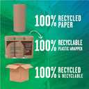 Seventh Generation Unbleached Paper Towels, 100% Recycled Paper, 6 Count, Pack of 4