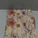 OWENIE Crushed Sheer Curtains 63 Inches Length 2 Panels Set, Sheer Floral Curtians with Printed Design, Printing Drapes on Sheers for Living Room, Rod Pocket Light Filtering Window Sheers 42" W x 63"L