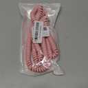 Uvital 1 Pack 25FT Pink Extra Long Phone Handset Cord(Coiled Length 3FT), Phone Cord for Landline, RJ9 Telephone Cords for Landline Phones