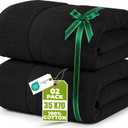 Utopia Towels - Luxurious Jumbo Bath Sheet 2 Piece - 600 GSM (35X70 Inches) 100% Ring Spun Cotton - Highly Absorbent and Quick Dry Extra Large Bath Towel - Super Soft Hotel Quality Towel (Black)