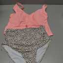 Eomenie Two Piece Tankini Swimsuits for Women Tummy Control Bathing Suits U Back Swim Tank Top with High Waisted Bottom (Pink, M)