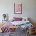 Vintage Inspired Blush Pink Poster Tokyo 1998 Infinity Net Canvas Wall Art Museed'Art Moderne De La Ville De Paris Prints Painting For Home Bedroom Dorm Wall Decor 12x16in Unframed